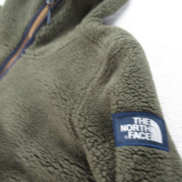 The North Face Hoody Womens XS Green Pockets 1/2 Zip Campshire Deep Pile Fleece - Picture 8 of 12